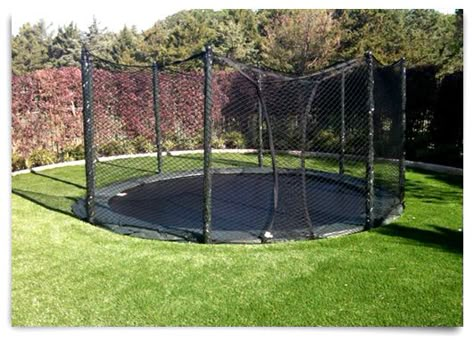 Sunk In Trampoline, Inground Trampoline Ideas, Buried Trampoline Backyard Ideas, In Ground Trampoline Landscape, Buried Trampoline, Underground Trampoline, Inground Trampoline, Ground Trampoline, In Ground Trampoline