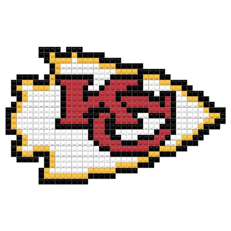 Kansas City Chiefs – BRIK Kansas City Chiefs Craft, Chiefs Crafts, Kansas City Chiefs Funny, Kansas Chiefs, Kansas City Chiefs Shirts, Chiefs Kingdom, Grid Patterns, Kansas City Chiefs Logo, Beaded Fashion