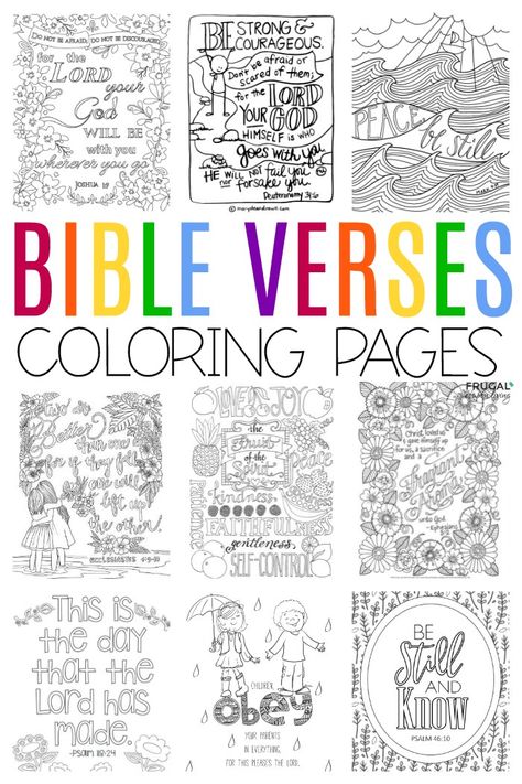 Inspirational Bible Verse Coloring Pages for Christians. Free printable bible quotes for teens & adults as well as bible verse coloring sheets for toddlers. Where to find coloring bibles. Printable coloring pages for kids, and toddlers. Bible verses, bible verses for strength, encouraging bible verses.#FrugalCouponLiving #bibleverse #bibleverses #coloringpages #coloringpagesforkids #coloringpagesforadults #coloringpagesforteens #freeprintables #printablecoloringpages #printables #freeprintables Free Sunday School Printables, Bible Quotes For Teens, Verse Coloring Pages, Bible Coloring Sheets, Verses For Kids, Hope Bible Verses, Verses Bible, Bible Verse Coloring Page, Coloring Printables