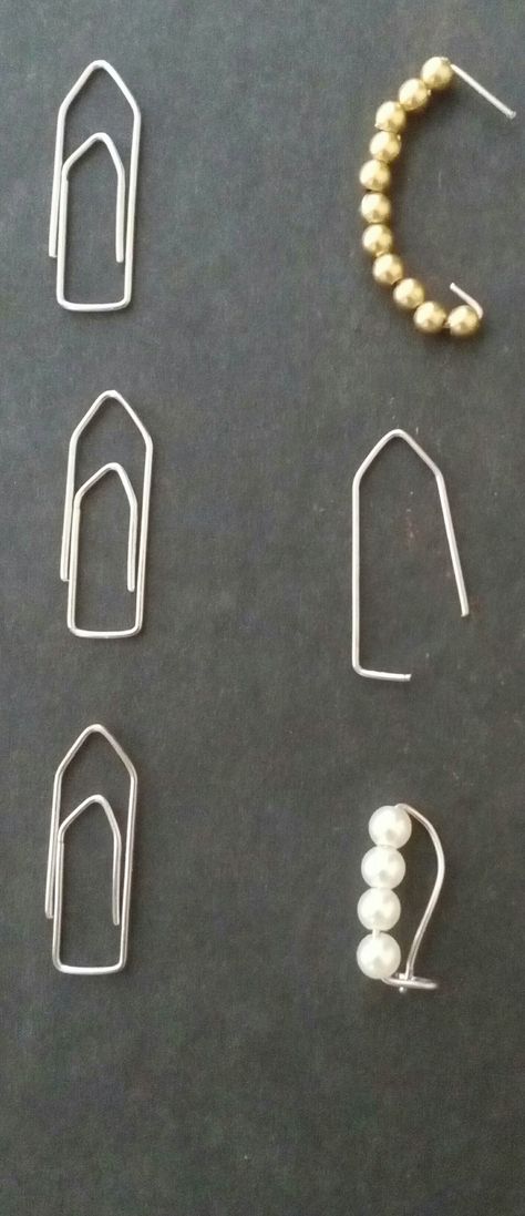 Paper Clips Diy, Paperclip Crafts, Earring Inspo, Helix Earrings, Paper Clips, Wire Work, Diy Earrings, Paper Clip, Diy Paper