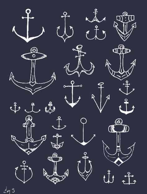 anchors Motivational Board, 16 Tattoo, Anchor Tattoo, Pattern Tattoo, Tattoo Idea, 로고 디자인, Picture Tattoos, Anchors, Tattoos And Piercings