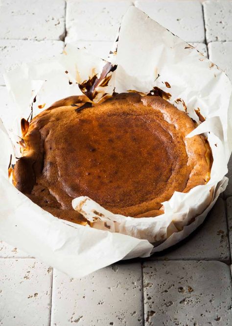 Burnt Basque Cheesecake : The Viral La Viña Cheesecake Recipe — Blank Palate Basque Cheesecake, Country Recipes, Cheesecake Recipe, 5 Ingredient, Tasting Table, San Sebastian, Cheesecake Recipes, Just Desserts, Cupcake Cakes