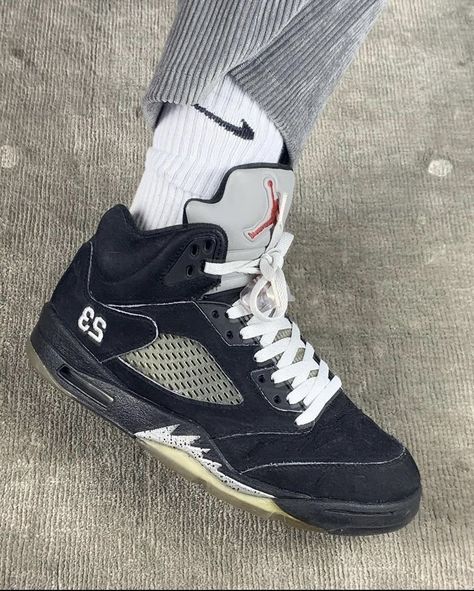 Jordan 5 Aesthetic, Air Jordan 5 Retro Outfits, Jordan 5 Outfit Men, Retro Jordan Shoes, Jordan 5 Outfit, Cheap Jordan, Retro Basketball Shoes, Kicks Shoes, All Nike Shoes