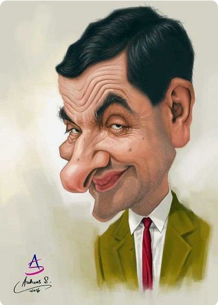 Rowan Atkinson / Mr. Bean Rowan Atkinson, Celebrity Caricatures, Skin Specialist, Mr Bean, Captain Jack Sparrow, Captain Jack, Jack Sparrow, Funny Pictures, Indonesia