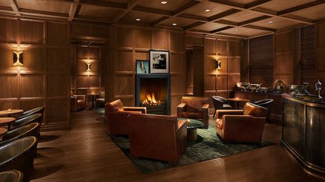 Fitzrovia London, Resturant Design, Trendy Hotels, Edition Hotel, Private Lounge, Room London, Wood Walls, Winter Evening, Warm Colours