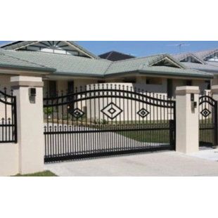 Fence Design Metal, Classic Entrance, Contemporary Gates, Metal Driveway Gates, Fence Wall Design, Backyard Gates, Fence Gate Design, Patio Grande, Modern Gate