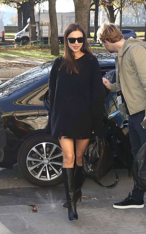 Irina Shayk Style, All Black Fashion, Russian Fashion, Irina Shayk, All Black Outfit, Celebrity Outfits, Sports Illustrated, Looks Style, Fashion Killa