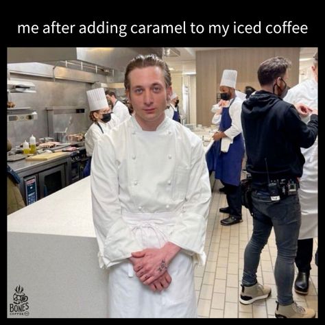 Yes, Chef! ☕️ #Coffee #CoffeeMemes #Memes #Funny #IcedCoffee #Fall #TheBear A Man, Chef, On Instagram, Instagram