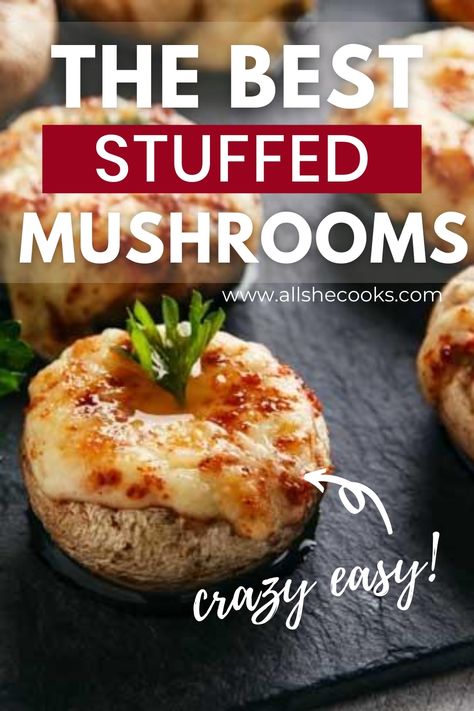 Appetizer Recipes Stuffed Mushrooms, Stuffed Button Mushroom Recipes, Stuffed Mushrooms Eyeballs, Deep Fried Stuffed Mushrooms, Deconstructed Stuffed Mushrooms, French Onion Stuffed Mushrooms, Jalepeno Stuffed Mushroom, Mushroom Appetizers Easy Finger Foods, Stuff Mushrooms Easy