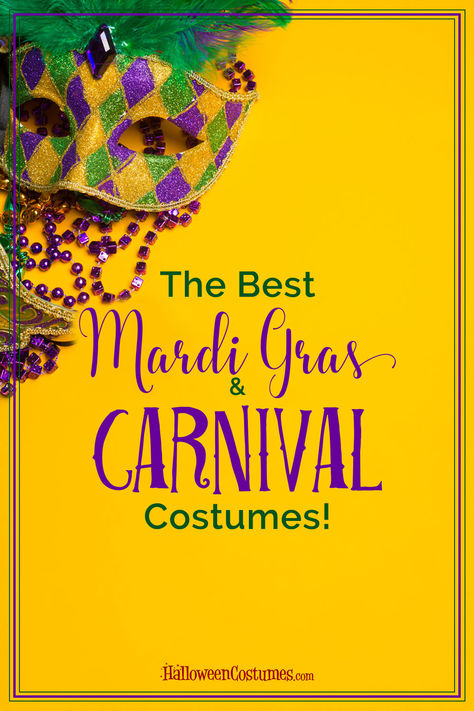 It's time to party! If you love to dress up for Mardi Gras and Carnival events, check out these fun costume ideas. Fun Costume Ideas, Mardi Gras Dress, Costume Guide, Mardi Gras Outfits, Mardi Gras Costumes, Carnival Costumes, Cool Costumes, If You Love, Costume Ideas