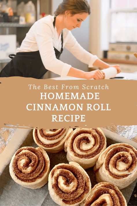 The Best From Scratch Homemade Cinnamon Roll Recipe - The Flour Barn Homestead Homemade Cinnamon Roll Recipe, Best Homemade Cinnamon Rolls, Homemade Cinnamon Roll, Homemade Cinnamon Rolls Easy, Cinnamon Roll Recipe Homemade, Fluffy Cinnamon Rolls, Cinnamon Roll Recipe, Baking Stuff, Homemade Cinnamon Rolls