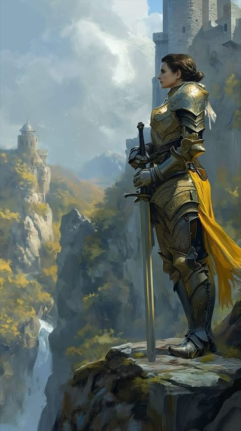 Fantasy Prince, Concept Art Tutorial, Female Knight, Knight Art, Fantasy Warrior, High Fantasy, Exploring The World, Folk Music, Fantasy Inspiration