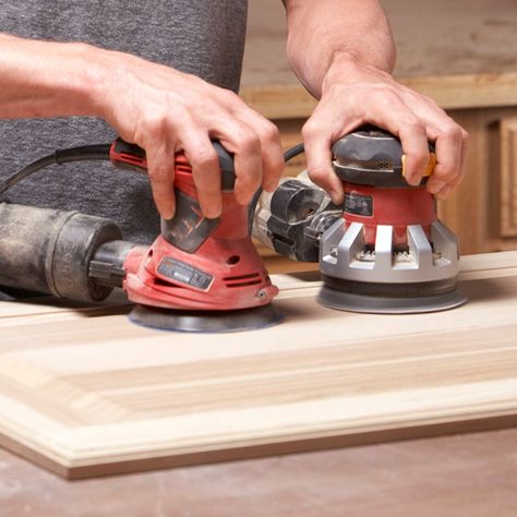 Sanding wood can get boring, but you can finish this tedious chore in as much as half the time—and with better results—if you know a few tricks. Sanding Tips, Wooden Bird Feeders, Support Velo, Sanding Wood, Family Handyman, Wooden Bird, Woodworking Tips, Wooden Diy, Diy Woodworking