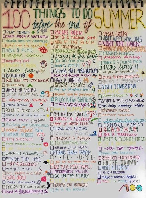 Summer List Ideas, Bucket List Activity, Summer Bucket List Activity, Summer Bucket List For Teens, Things To Do In Summer, Ultimate Summer Bucket List, Teen Sleepover, Summer Checklist, Bucket List For Teens