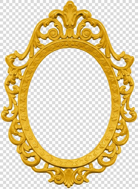 Mirror Template, Gold Mirror Vintage, Gold Vintage Mirror, Vintage Mirror Frame, Princess Frame, Mirror Illustration, Marco Vintage, Mirror Drawings, White Wall Mirrors