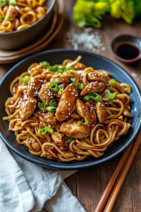 Discover a fast and flavorful recipe for Chicken Teriyaki Noodles. This dish brings together tender chicken, savory teriyaki sauce, and slurp-worthy noodles for a quick meal that’s perfect for busy weeknights. Unlock the secret to this amazing dish. #chickenteriyaki #teriyakinoodles #quickdinner #easydinnerrecipes #weeknightmeals #teriyakichicken #noodlerecipes #chickenrecipes Asian Teriyaki Chicken, Chicken Teriyaki Noodles, Teriyaki Noodles Recipe, Teriyaki Chicken Bowl, Chicken Curry Soup, Teriyaki Noodles, Creamy Parmesan Chicken, Crispy Noodles, Noodles Recipes