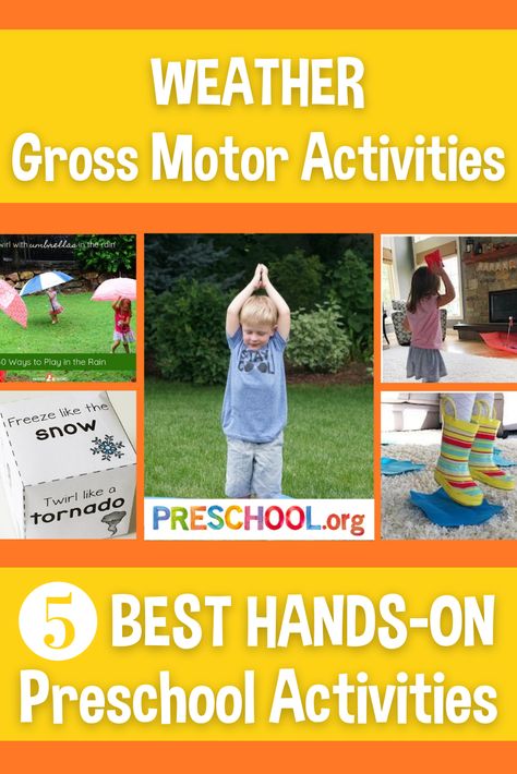 The 5 Best GROSS MOTOR Activities for WEATHER Preschool Theme Family Gross Motor Activities Preschool, All About Me Gym Activities, All About Me Physical Activity Preschool, Gross Motor All About Me Activities, All About Me Gross Motor Activities Preschool, All About Me Physical Activities, Back To School Gross Motor Activities, All About Me Movement Activities, All About Me Gross Motor Activities