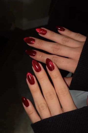 Velvet Nail Trends, Velvet Nails | 2024 Nail Trends, cat eye nails, velvet nails, grey velvet nails, red velvet nails Velvet Nails, Milky Nails, Colorful Nails, Nail Idea, Thanksgiving Nails, Red Nail, Cat Eye Nails, Sparkle Nails, Xmas Nails