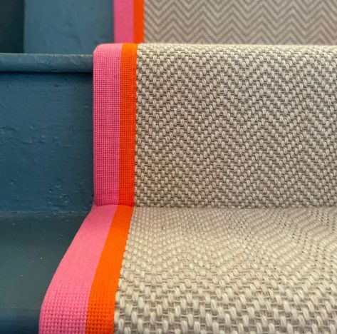 Colourful Stair Runner, Stairs And Hallway Ideas, Vocal Point, Walton House, Poppy Lane, Stair Cases, Stairway Decorating, Staircase Runner, Hallway Inspiration