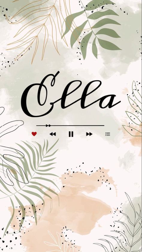 Ella Name Art, Ella Calligraphy Name, Olivia Aesthetic Name, Ella Name Wallpaper, Ella Wallpaper Name, Vibey Wallpapers, Names Wallpaper, Bella Name, Ella Core