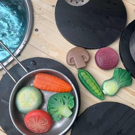 Mud kitchen accessories 🥕 The boys have loved playing with their @yellow_door_education food stones! They are beautifully designed! Check out them out on @isaacs_treasures 🌈 #mudkitchen #woodyoulikegloucester #isaacstreasures #yellowdoor #smallbusiness #supportlocal #supportsmall #learningthroughplay #outdoorplay #potions #getoutside Mud Kitchen Accessories, Yellow Door, Yellow Doors, Mud Kitchen, Learning Through Play, Get Outside, Outdoor Play, Kitchen Accessories, Education