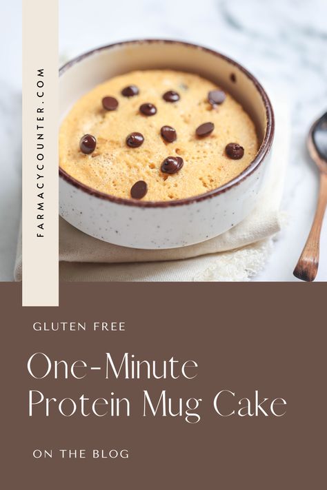 Craving a quick, healthy treat that satisfies your sweet tooth and boosts your protein intake? Look no further than this One-Minute Protein Mug Cake! Perfect for those busy days when you need a delicious snack in a flash, this recipe combines the goodness of vanilla protein powder, coconut flour, and almond milk to create a moist, flavorful cake right in your microwave. With just a handful of ingredients and a single minute of cooking time, you can indulge in a warm, chocolate-chip-topped Mug Cake Protein Powder, Coconut Flour Mug Cake, Protein Mug Cake, Protein Dessert Recipes, Gluten Free Mug Cake, Chocolate Chip Mug Cake, Protein Mug Cakes, Gluten Free Protein, Protein Cake