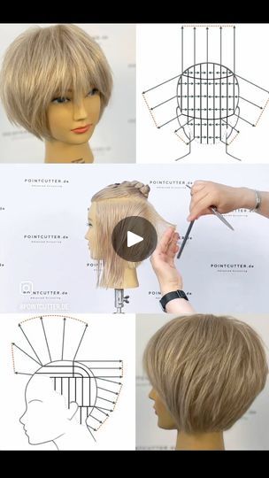 Pixie Haircut Diagram, Diy Inverted Bob Haircut At Home, How To Cut Pixie Haircut Tutorial, Diy Pixie Cut, How To Style Short Bob, Self Haircut Tutorial, "bixie" Haircut, Pixie Cut Tutorial, Point Cut Hair