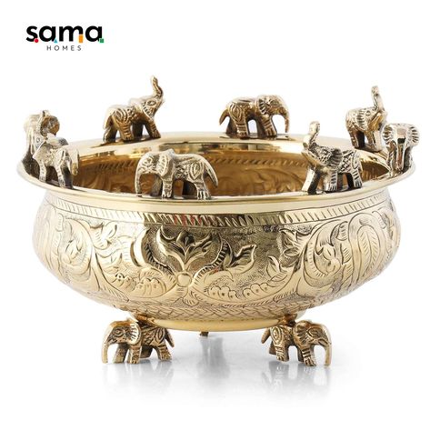 Brass and Copper items #deals #dealsforyou #DealsforDays #dealsondeals #DealsOfTheDay #dealsoftheday #dealsandsteals #dealsdealsdeals Brass Urli, Urli Bowl, Brass Elephant, Water Dispensers, Brass And Copper, Diwali Decorations, Leaf Design, Interior Decor, Timeless Beauty