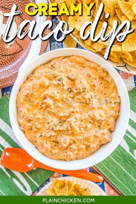 Ground Chicken Dip Recipes, Bariatric Friendly Dips, Creamy Chicken Taco Dip 12 Tomatoes, Chicken Taco Dip With Cream Cheese, Cottage Cheese Taco Dip Recipes, Chicken Taco Dip Crockpot, Ground Turkey Taco Dip, Slow Cooker Cream Cheese Taco Dip, Creamy Chicken Taco Dip