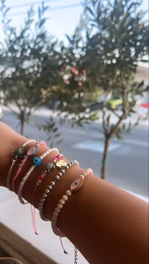 Holiday bracelets. Holiday aesthetic. Jewellery. Holiday jewellery. Zante. Girls holiday. Matchinv braclets. Affordable bracelets. Holiday Bracelets Aesthetic, Zante Girls Holiday, Aesthetic Jewellery, Holiday Bracelets, Holiday Aesthetic, Girls Holiday, Holiday Jewelry, Site Design, Mood Board