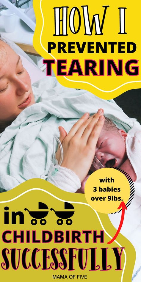 Easy tips to not tear during labor. How to prevent tearing. HOw to not tear while giving birth. Prevent Tearing During Labor, Labor And Delivery Tips, Natural Labour Induction, Induction Labor, Labor Positions, Easy Labor, Prepare For Labor, Pregnancy Labor, Natural Pregnancy