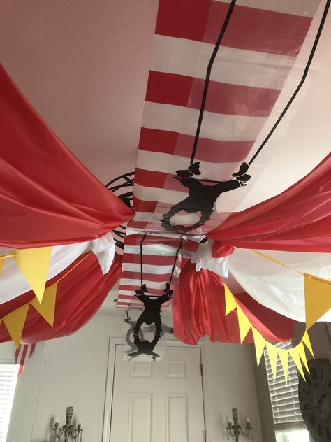 Circus Office Decoration, Under The Big Top Theme, Adult Circus Party, Circus Vbs, Carnival Birthday Party Games, Scary Circus, Office Halloween Costumes, Homecoming 2024, Haunted Carnival