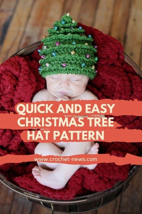 Crochet Christmas Tree Hat, Tree Hat, Crochet Christmas Hats, Christmas Tree Hat, Crochet Christmas Tree, Hat Patterns Free, Crochet Xmas, Crochet Christmas Trees, Easy Crochet Projects