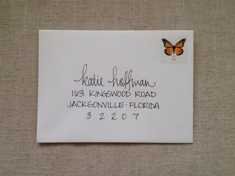 Address Envelopes, Simple Lettering, Envelope Addressing, Block Font, Envelope Lettering, Envelope Art, Calligraphy Script, Calligraphy Letters, Addressing Envelopes