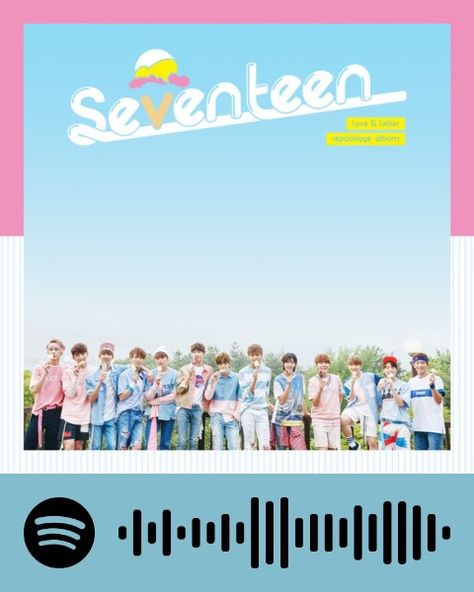 Seventeen Spotify, Music Receipt, Pop Spotify, Seventeen Very Nice, Aju Nice, Spotify Codes, Scan Code, Kpop Stickers, Kpop Songs