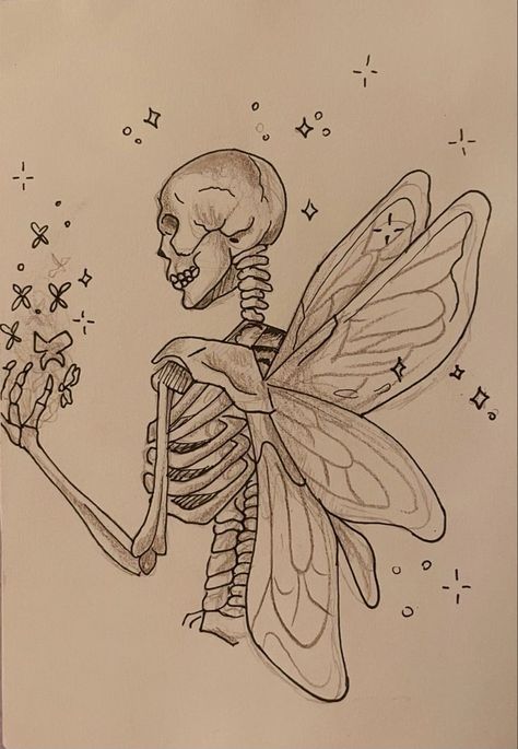 Simple Skeleton Drawing, Skeleton Art Drawing, Skeleton Drawings, Arte Grunge, Creative Drawing Prompts, Grunge Art, Small Drawings, Hand Art Drawing, Mini Canvas Art