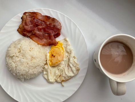 Silog Meals Menu, Mami Oni, Brekkie Ideas, Silog Meals, Comidas Aesthetic, Breakfast Rice, Filipino Breakfast, Meal Breakfast, Breakfast Pictures