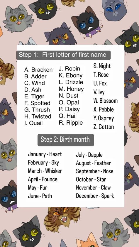 my warrior name would be drizzleclaw, whats yours? #warrior #warriorcats #names #cats #fandoms Names For Warrior Cats, Warrior Cats Oc Name Ideas, Warrior Cat Names Ideas, Warrior Cat Roblox Oc, Wcue Names Ideas, Warrior Cat Name Ideas, Warrior Cats Name Ideas, Your Warrior Cat Name, Warrior Cats Ideas