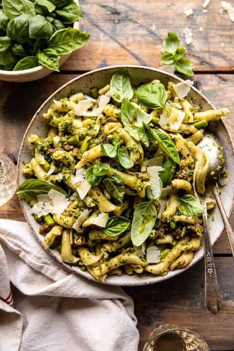 Recipes - Half Baked Harvest Spicy Sausage Pasta, Half Baked Harvest Recipes, Artichoke Pasta, Tomato Basil Pasta, Basil Pasta, Asparagus Pasta, Lemon Basil, Harvest Recipes, Spicy Sausage