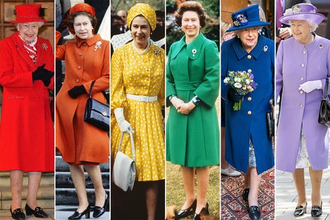 Lavender Outfit, Colorful Outfits, Queen Outfit, Elisabeth Ii, Fashion Queen, Rainbow Outfit, Rainbow Fashion, Purple Outfits, Green Suit