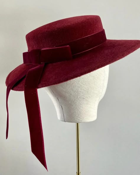 Essential for all seasons and occasions, this is a classic child's boater hat made from luxe felt and finished with a matching velvet ribbon bow that adds that extra special something to any outfit. Bespoke felt and ribbon options available. Made to order, please allow 1-3 weeks. If you require your hat sooner please let us know and we will see what we can do - please note that there may be additional costs. All hats can be made to match an outfit just chose the bespoke option and email us with Velvet Ribbon Bow, Hat With Ribbon, Elegant Hat, Match Velvet, Hat Art, Velvet Hat, Boater Hat, Elegant Hats, Classic Hats