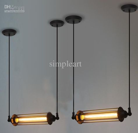 Wholesale RARE Vintage Style Loft Edison hotel cafe bar resturent Pendant Lamps ceiling Chandelier Light Hot item, Free shipping, $171.74/Piece | DHgate Lustre Industrial, Tube Lamp, Loft Industrial, Bulb Pendant Light, Industrial Ceiling Lights, Vintage Pendant Lighting, Vintage Pendant Lamp, Industrial Chandelier, Pendant Ceiling Lamp