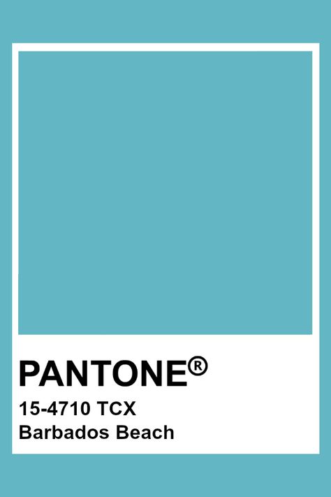 PANTONE 15-4710 TCX Barbados Beach Pantone Blue Turquoise, Tcx Pantone, Pantone Azul, Greek Style Home, Barbados Beach, Pantone Tcx, Barbados Beaches, Pantone Color Chart, Pantone Swatches