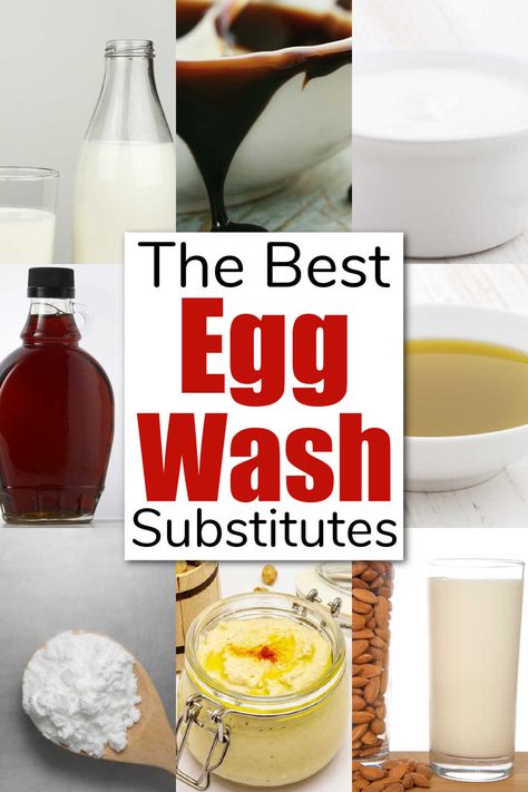 There are many different options for an egg wash in case you run out of egg, or someone in your family has a dietary sensitivity. Check out our favorite egg wash substitutes. via @savorandsavvy Egg Substitute For Breading Chicken, Egg Wash Substitute, Egg Wash For Pie, Egg Alternatives, Food Knowledge, Egg Allergy, Bread Substitute, Cooking Substitutions, Egg Replacement