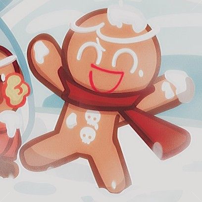 Cookie Run Christmas, Cookie Run Kingdom Gingerbrave, Gingerbrave Fanart, Gingerbrave Cookie, Crk Pfp, Crk Icons, Custard Cookies, Cookie Games, Strawberry Cookies