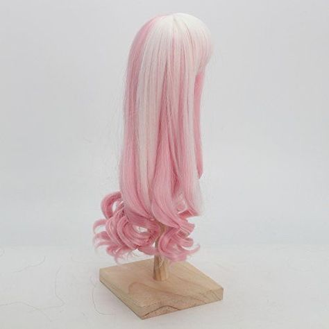 Cury Wig, White Hair Wig, White Hair Color, Dolls Diy, Doll Wig, Doll Diy, Curly Hair Wig, Wave Wig, Pretty Hair Color