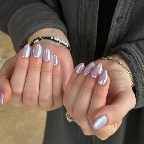 31 Cute Chrome Nails - Ak Pal Kitchen Gel Nails Ideas Chrome, Cooper Chrome Nails, Winter Chrome Nails Designs, Liquid Chrome Nails, Chrome Square Nails, Nail Art With Silver, Chrome Winter Nails, Cute Chrome Nails, Chrome Dip Nails