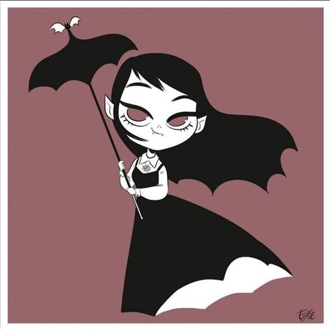 Vampire Girl Drawing, Bujo Illustration, Emily Strange, Vampire Drawings, Rockabilly Art, Goth Kawaii, Vampire Girls, Seven Deadly Sins Anime, Goth Art