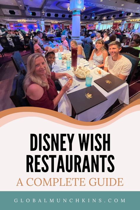 Wondering about the Disney Wish restaurants? Here's what I think about the 3 dining rooms, the adult-exclusive restaurants, and the quick service options! #disneycruise #disneytips #disneyfood 1923 Disney Wish Outfit, Disney Wish Concierge, Disney Wish Cruise Tips, Disney Wish Cruise Ship Photos, Cruise Checklist, Disney Wish Restaurants, Walt Disney World Restaurants, Cruise Secrets, Disney Cruise Shirts