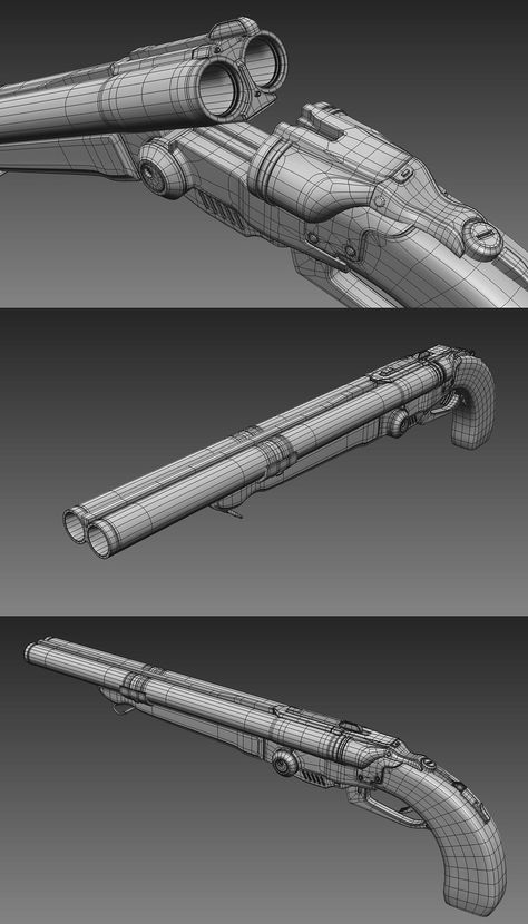 ArtStation - DOOM Fan Art - Super ShotGun Virtual Reality Art, Maya Modeling, Warframe Art, 3d Cinema, Art Cube, Polygon Modeling, Hard Surface Modeling, Props Concept, 3d Modeling Tutorial